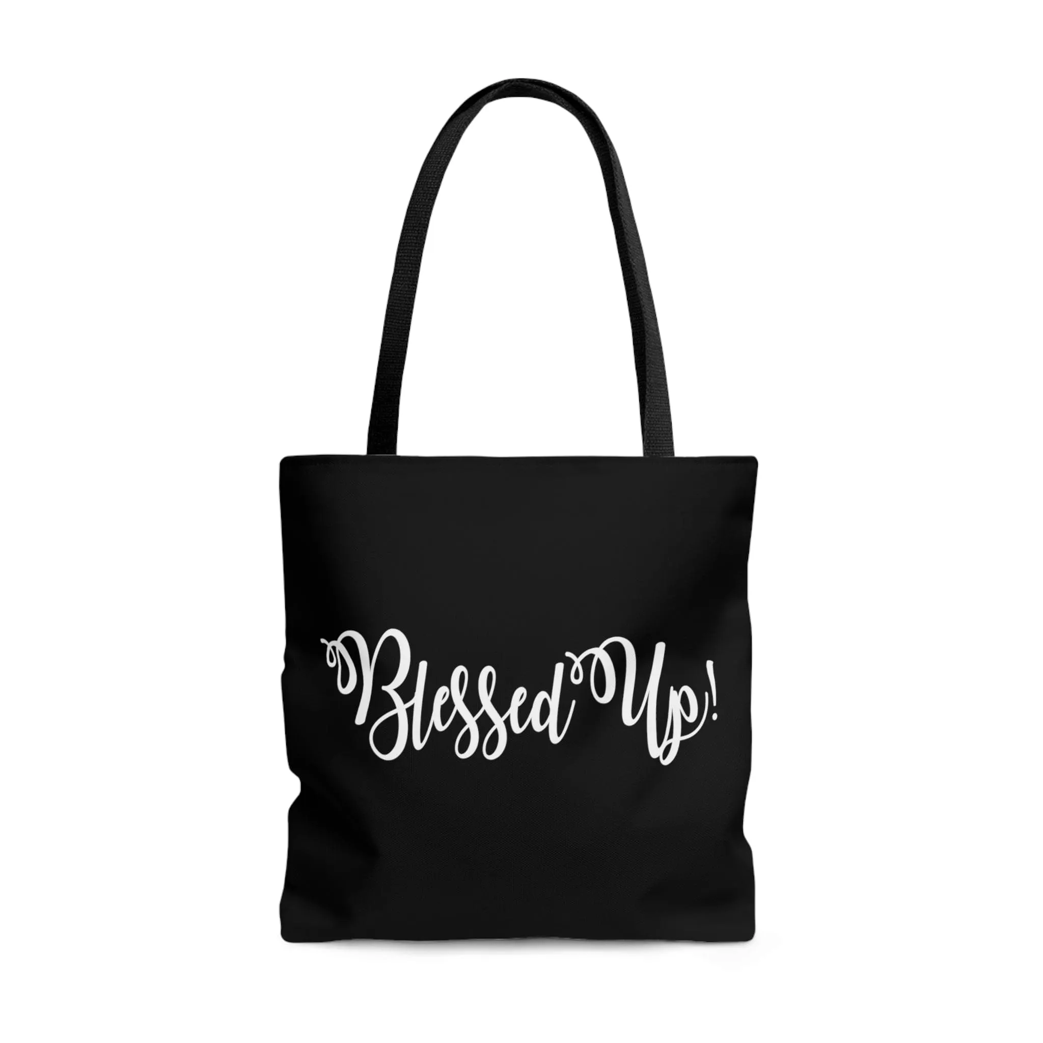 Canvas Tote Bag Blessed Up Christian Inspiration Motivational Quote