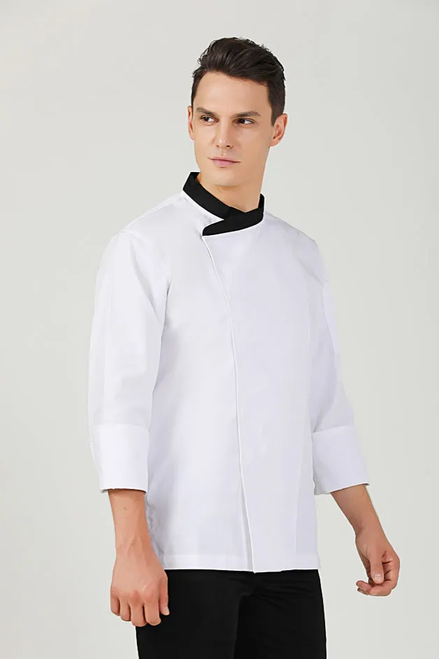 Caper White Chef Jacket, Long Sleeve