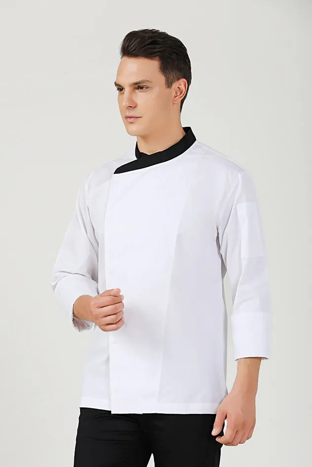 Caper White Chef Jacket, Long Sleeve