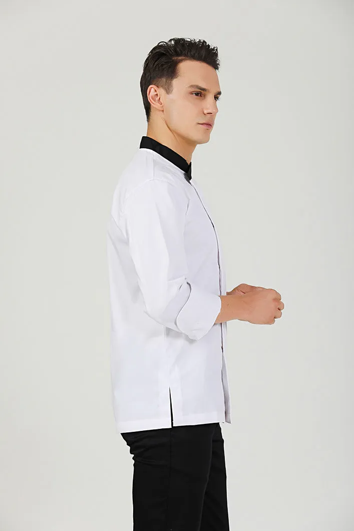 Caper White Chef Jacket, Long Sleeve