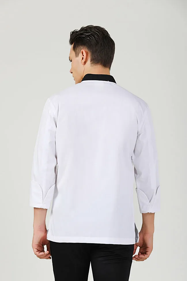 Caper White Chef Jacket, Long Sleeve