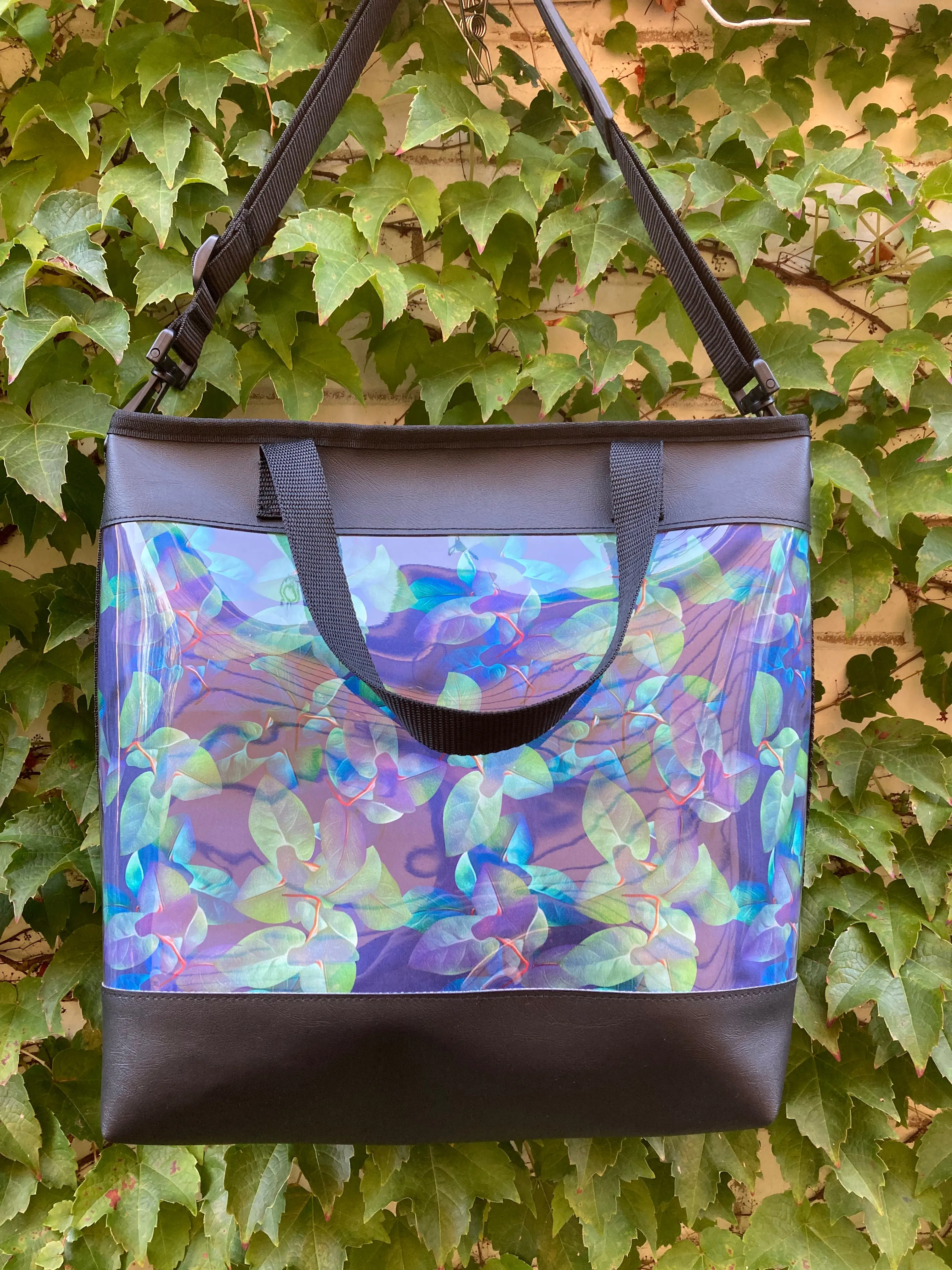 Carry All Bag - Green Blue Leaves