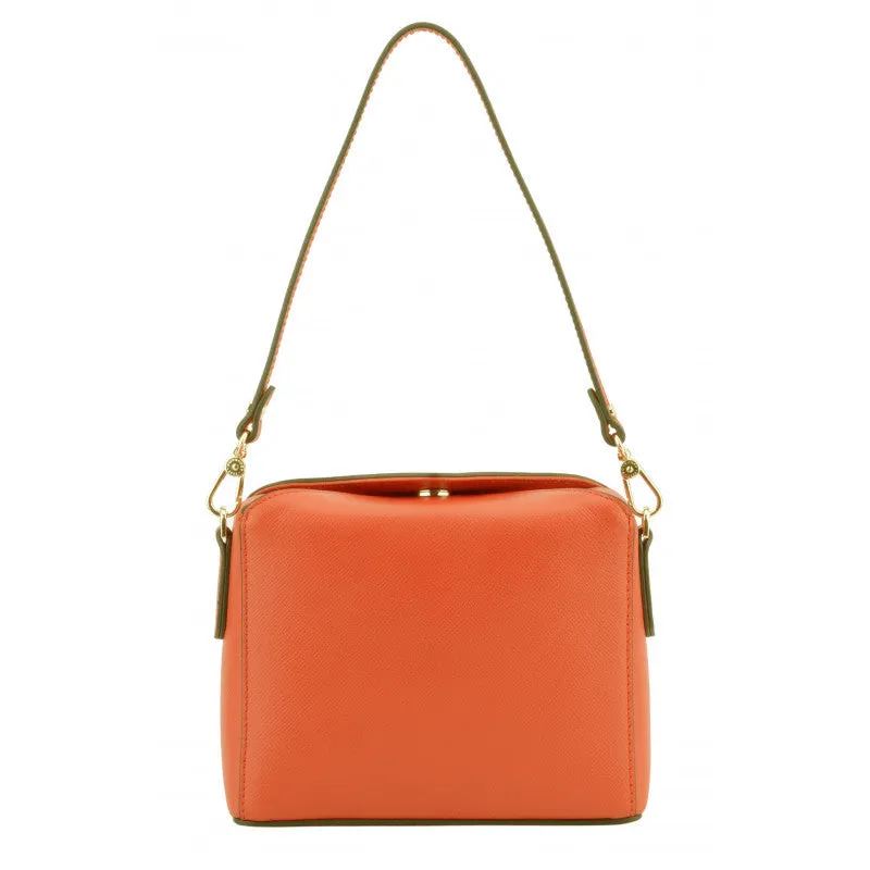 Cassetta Orange Crossbody Bag