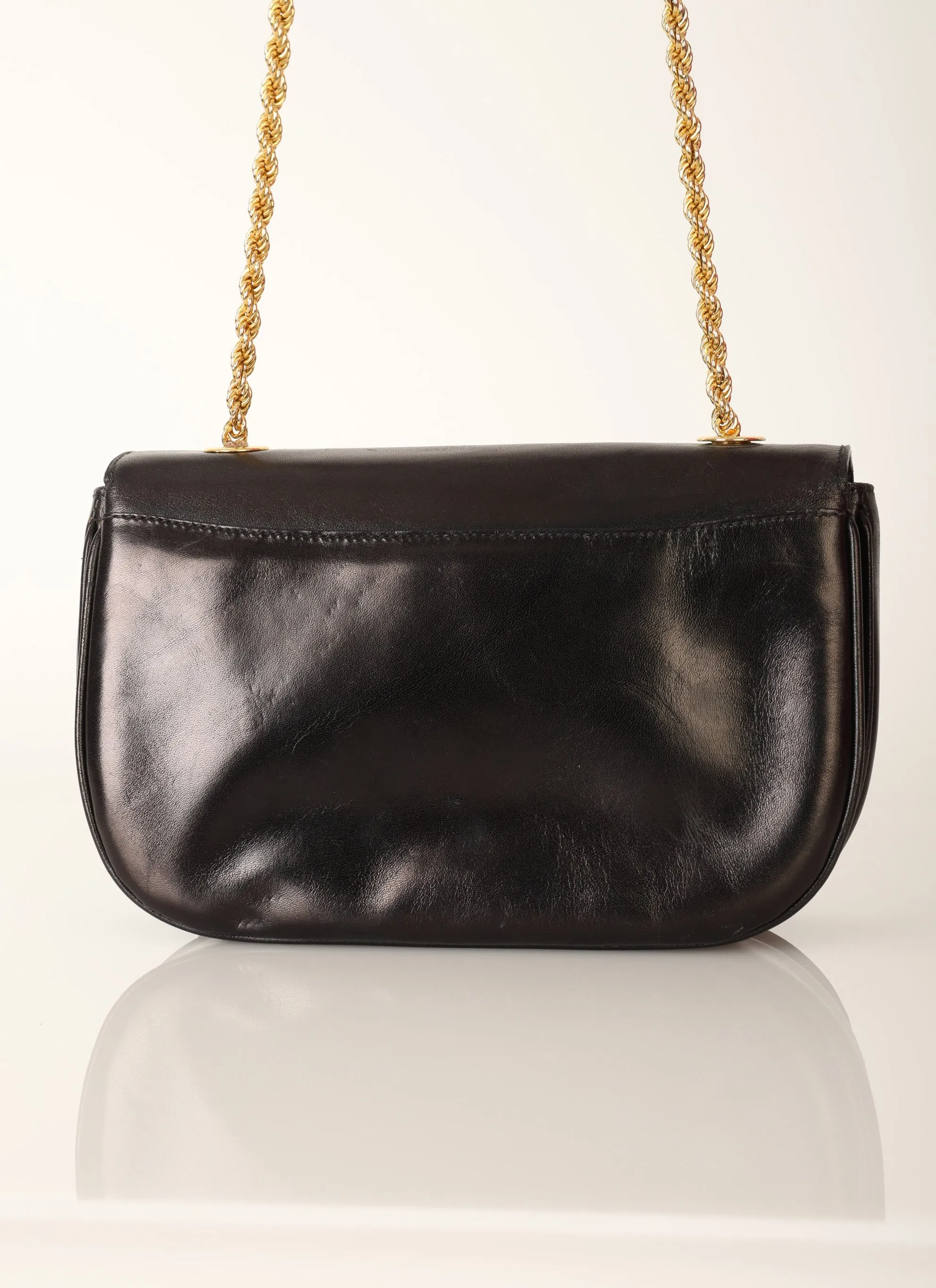 Celine Boxcalf Chain Shoulder Bag