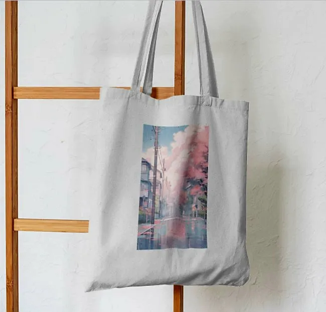 Cherry Blossom Lane Tote Bag