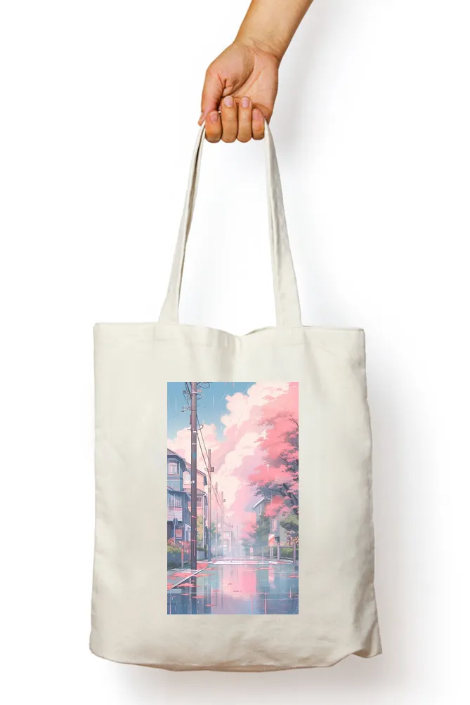 Cherry Blossom Lane Tote Bag