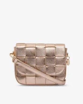 Clara Weave Crossbody - Rose Gold