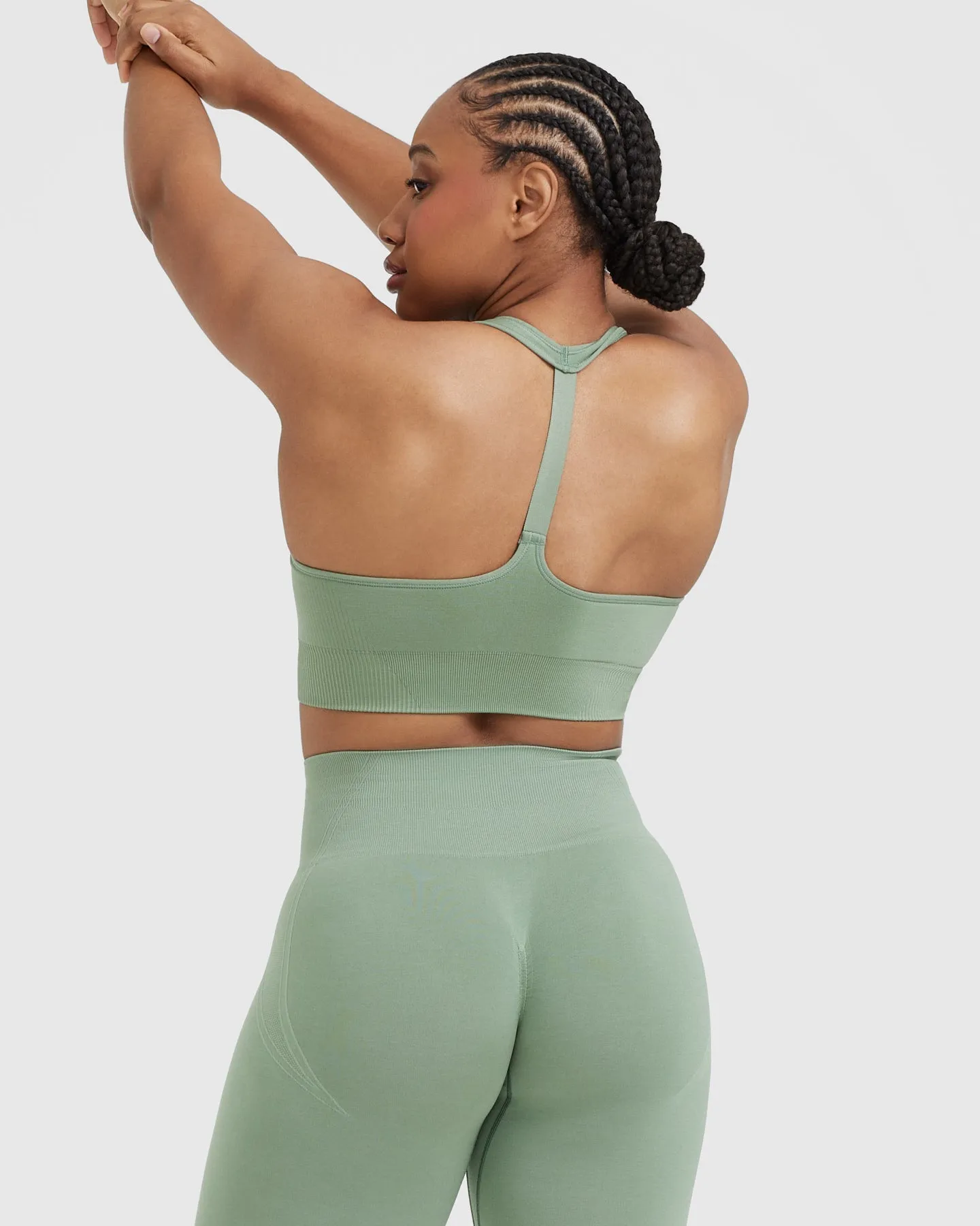 Classic Seamless 2.0 V-Neck Bralette | Sage Marl