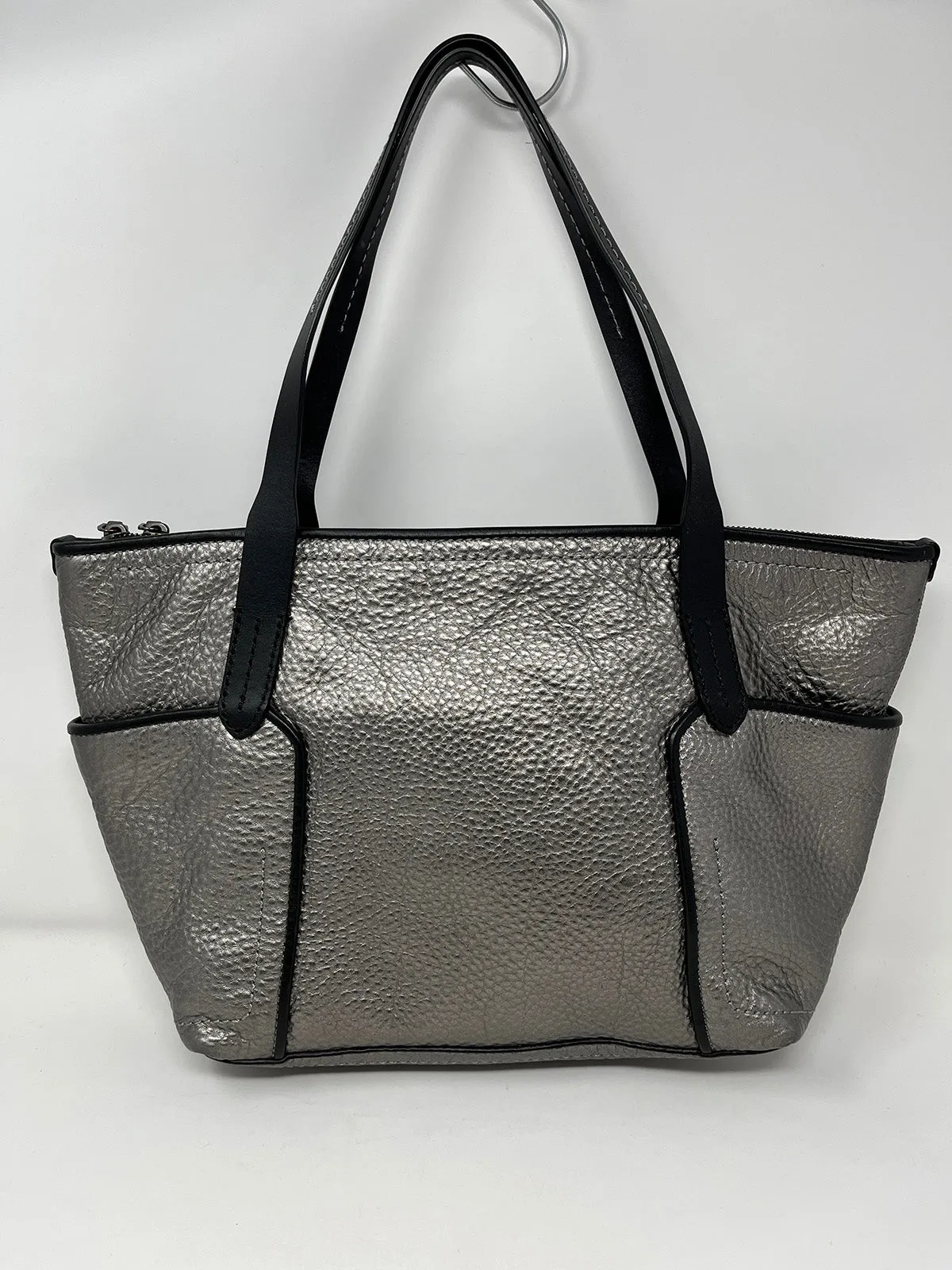 Cole Haan Gunmetal Pebble Leather Tote