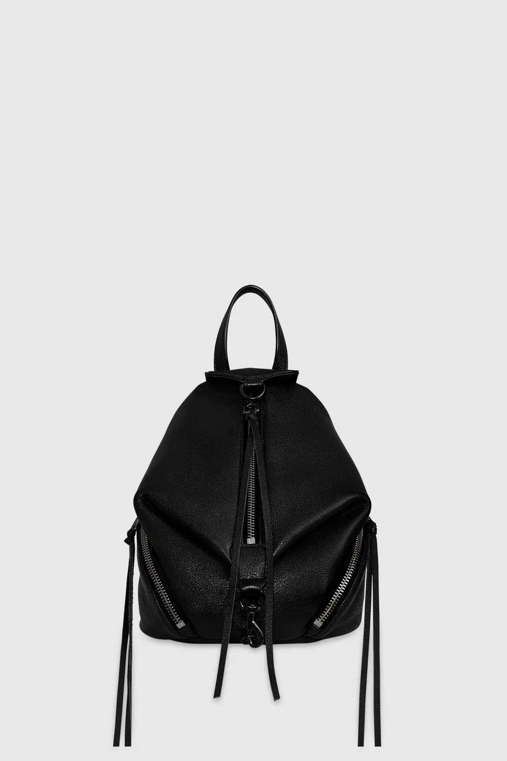 Convertible Mini Julian Backpack Bag In Black/Black Shellac