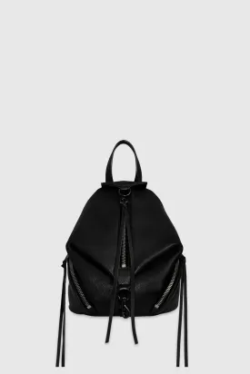 Convertible Mini Julian Backpack Bag In Black/Black Shellac