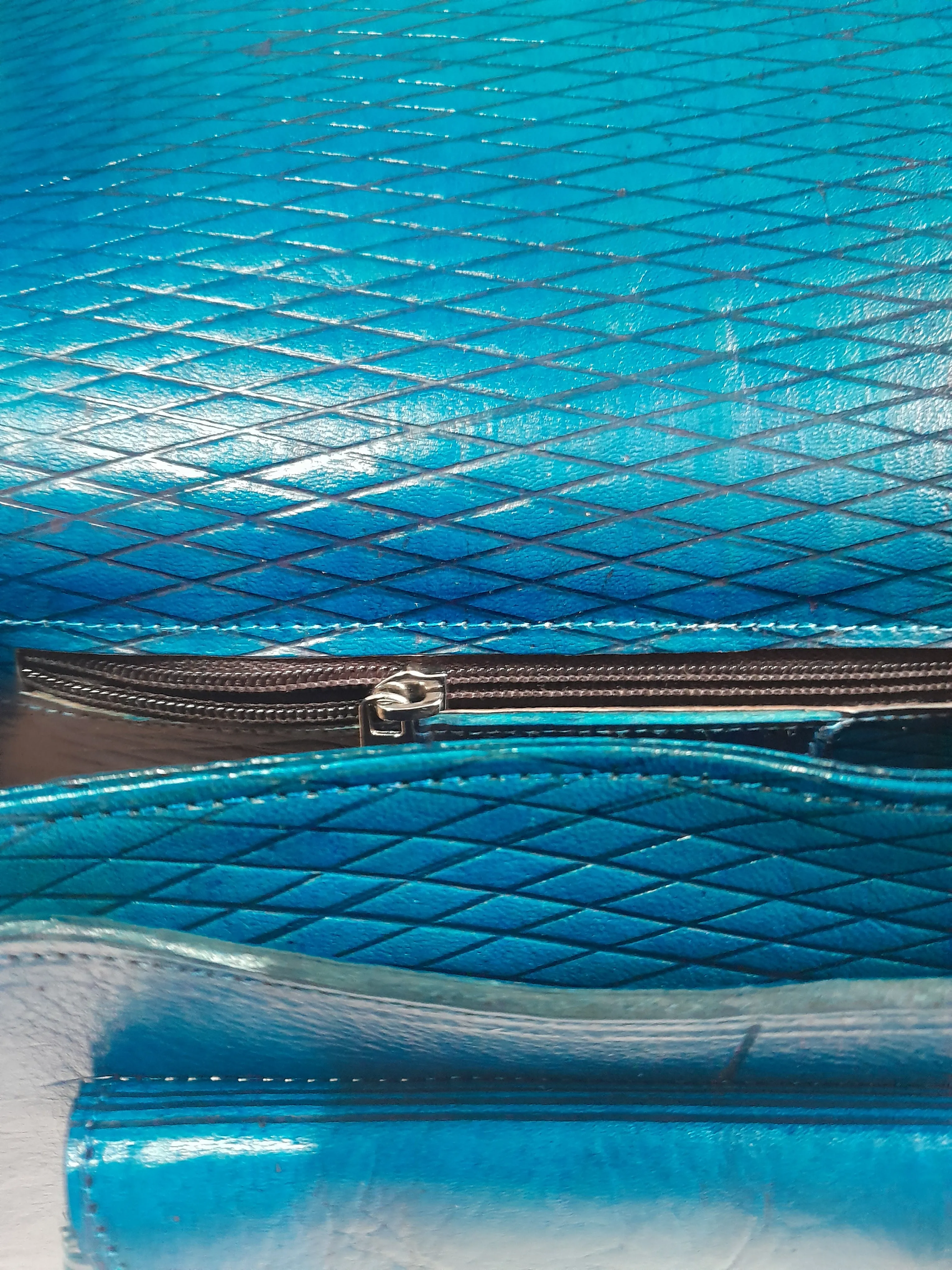 Creation of Marrakesh - Blue Turquoise Leather Shoulder Bag