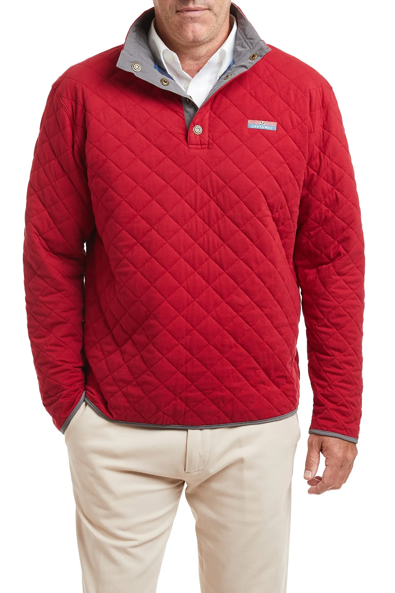 Cross Rip Quilted Sweatshirt Regatta Red