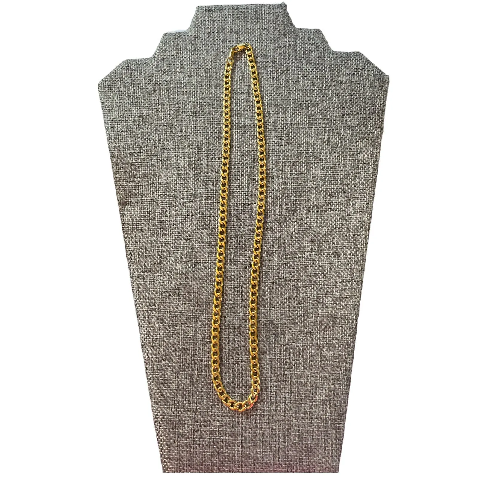 Cuban 18KGP Gold Chain Link Necklace 20” NEW