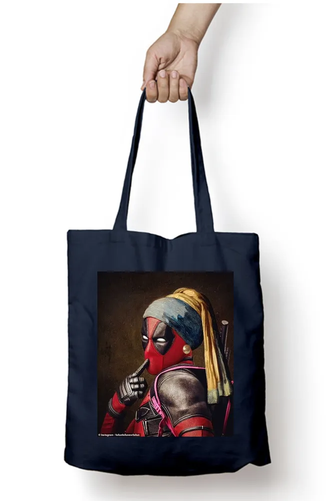 Deadpool with the Pearl Earring Tote Bag