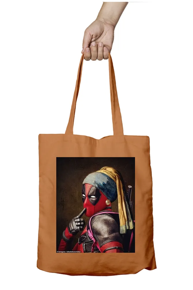 Deadpool with the Pearl Earring Tote Bag