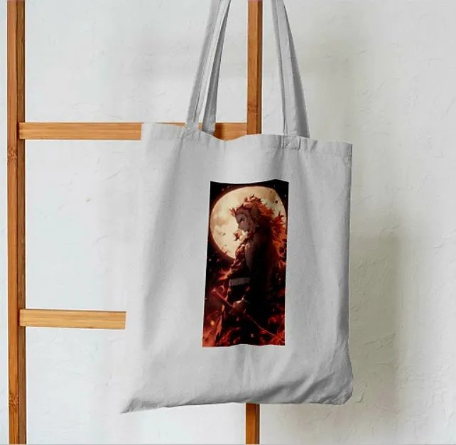 Demon Slayer Rengoku Flame Tote Bag