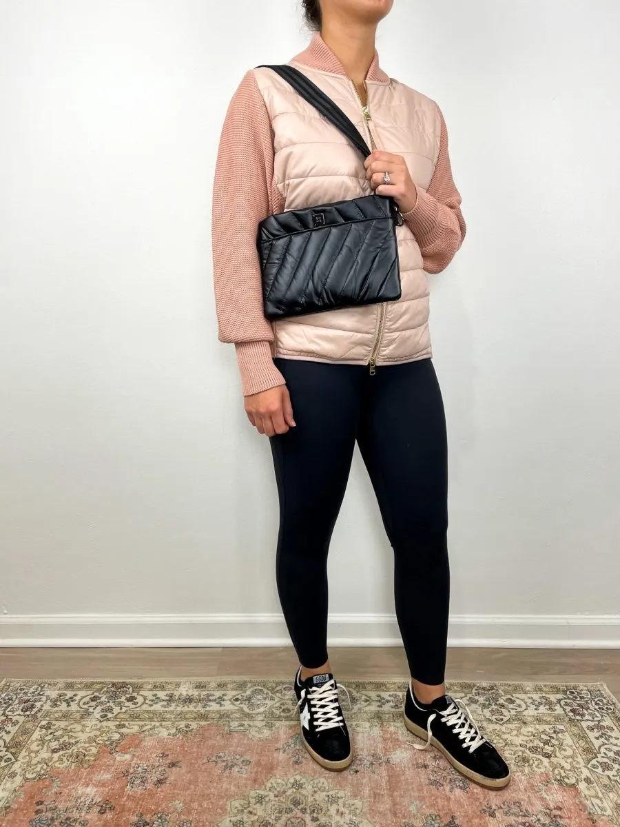 Diagonal Bum Bag 2.0 in Pearl Black