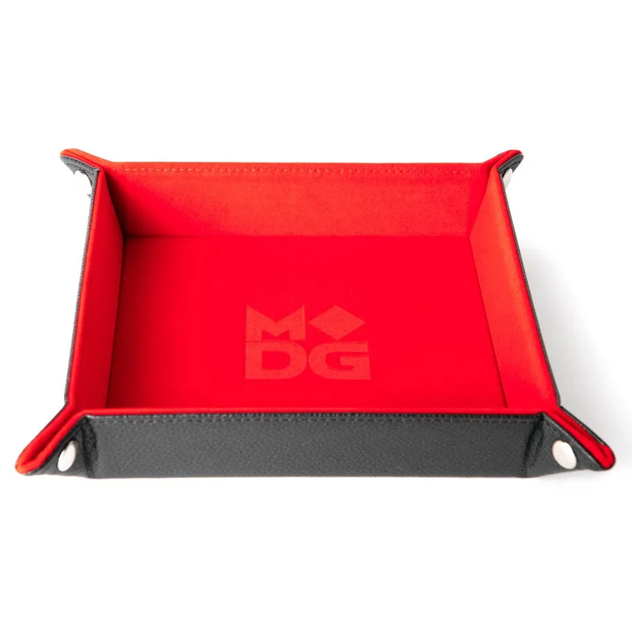 Dice Tray: Folding 10x10 Red Velvet