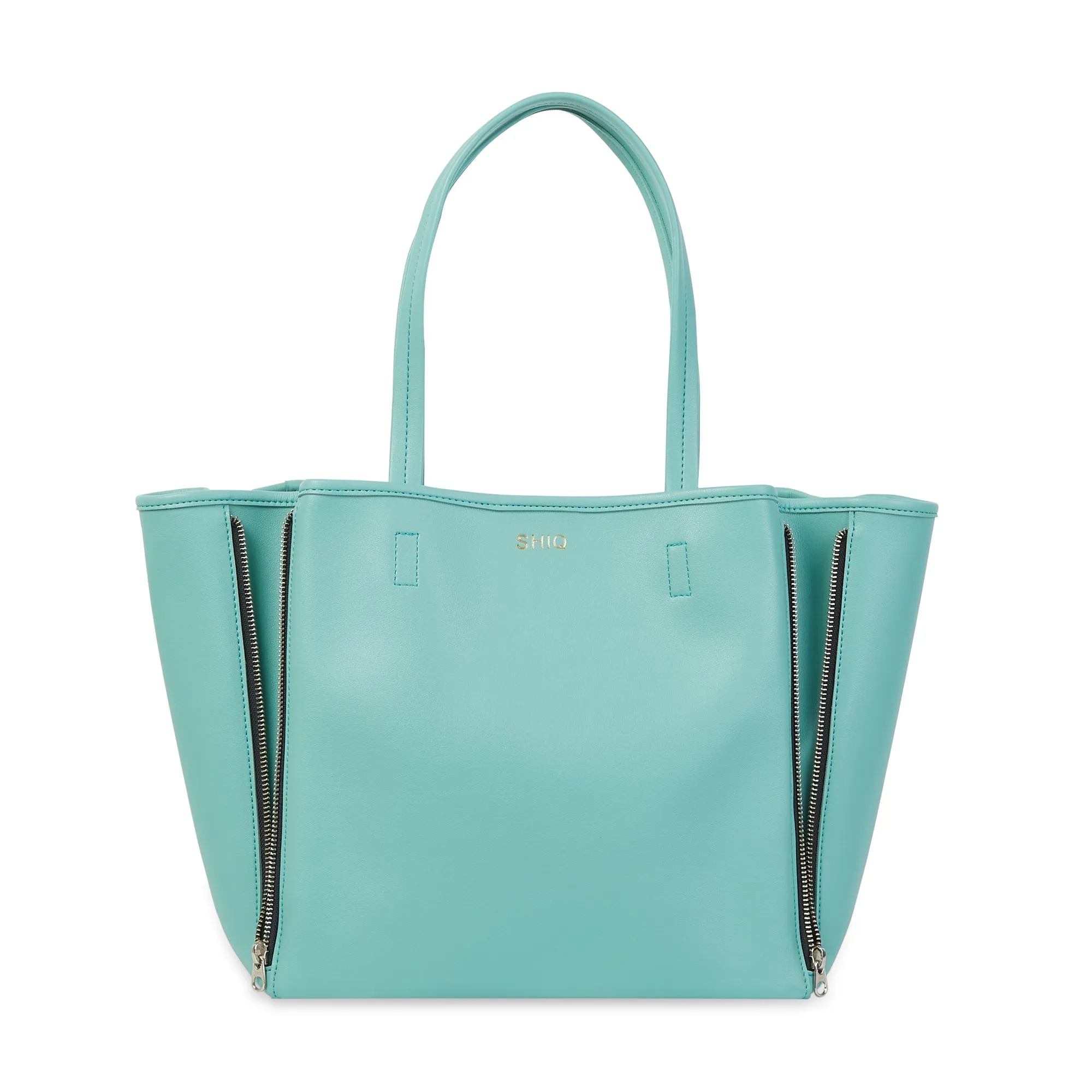 GAL VEGAN LEATHER TOTE BAG SEA GREEN