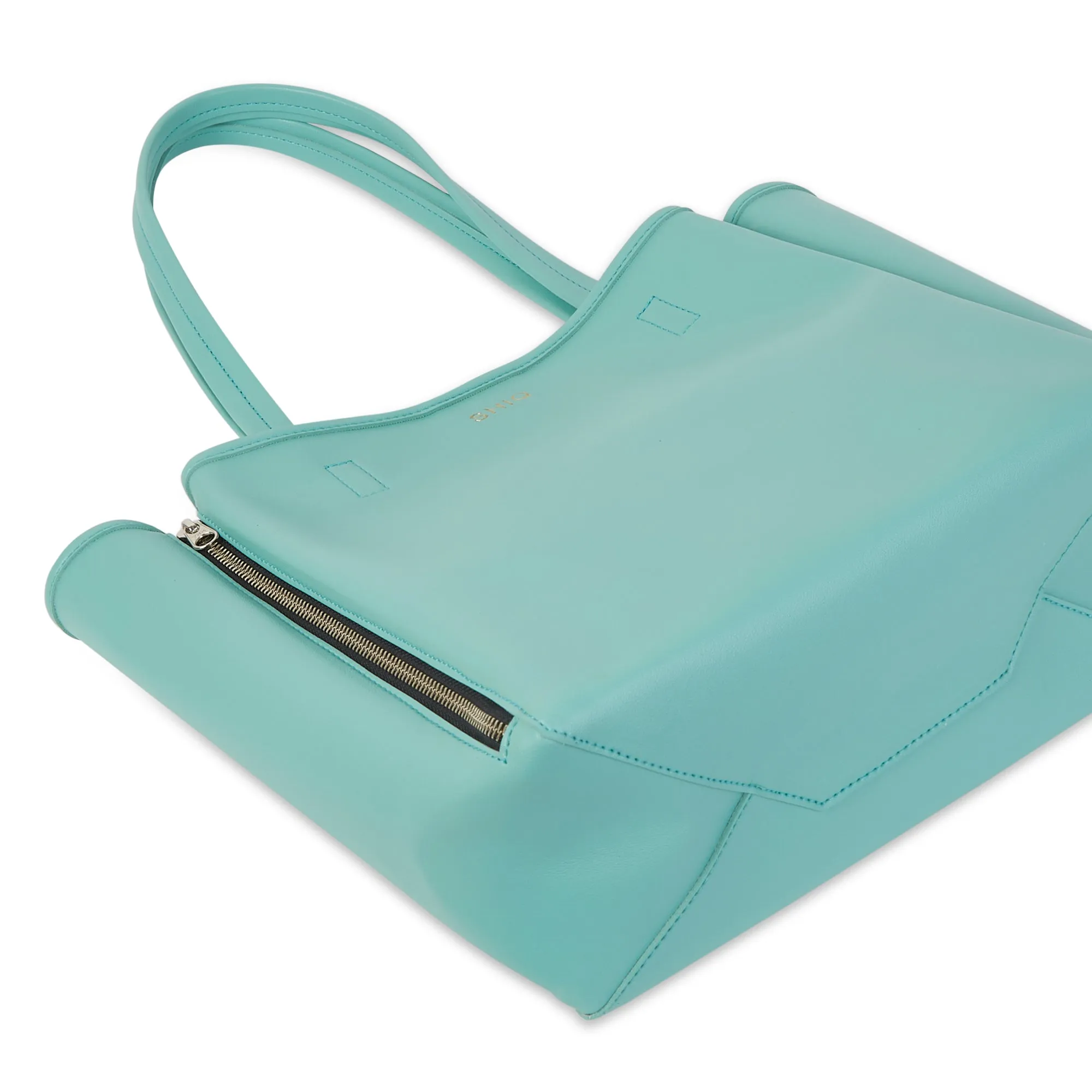 GAL VEGAN LEATHER TOTE BAG SEA GREEN