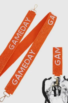 Game Day Beaded Crossbody Strap ORANGE