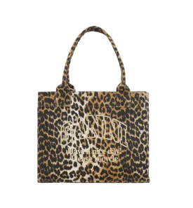 GANNI Leopard Large Easy Shopper