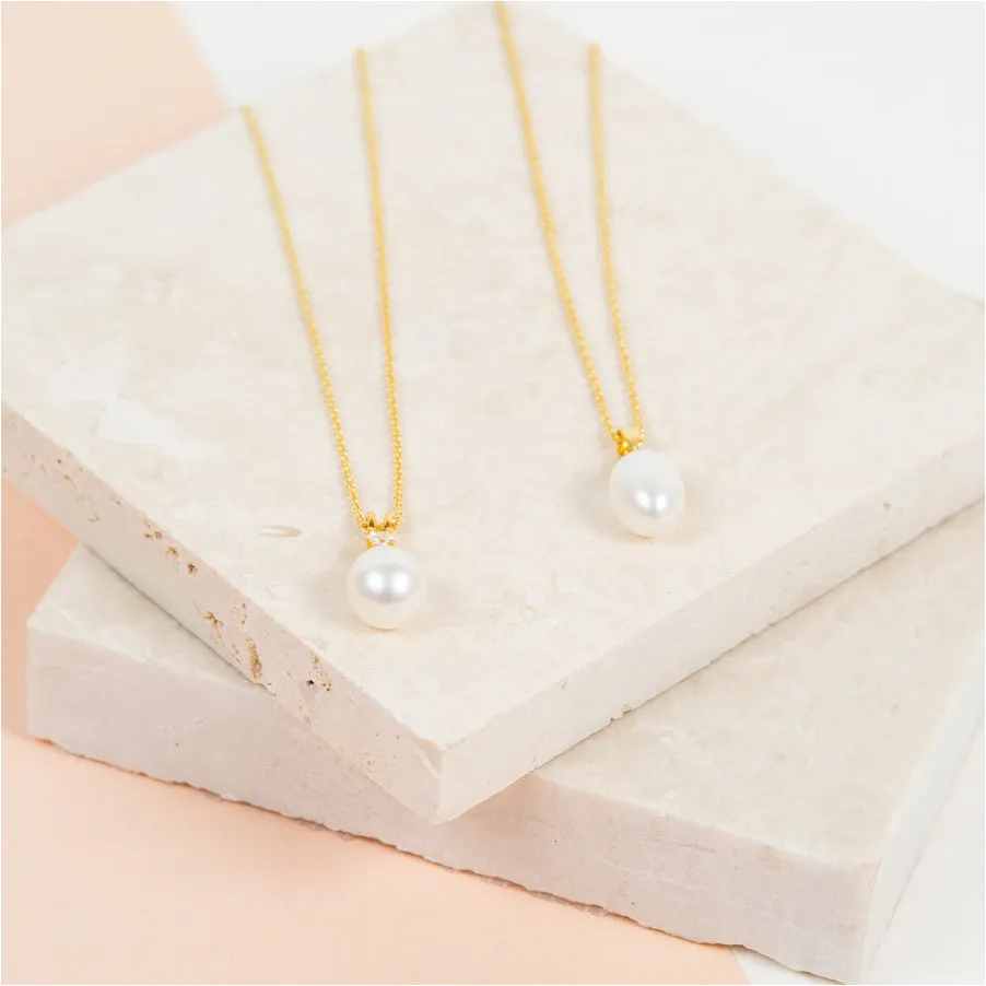 Gloucester White Freshwater Pearl & Gold Vermeil Pendant