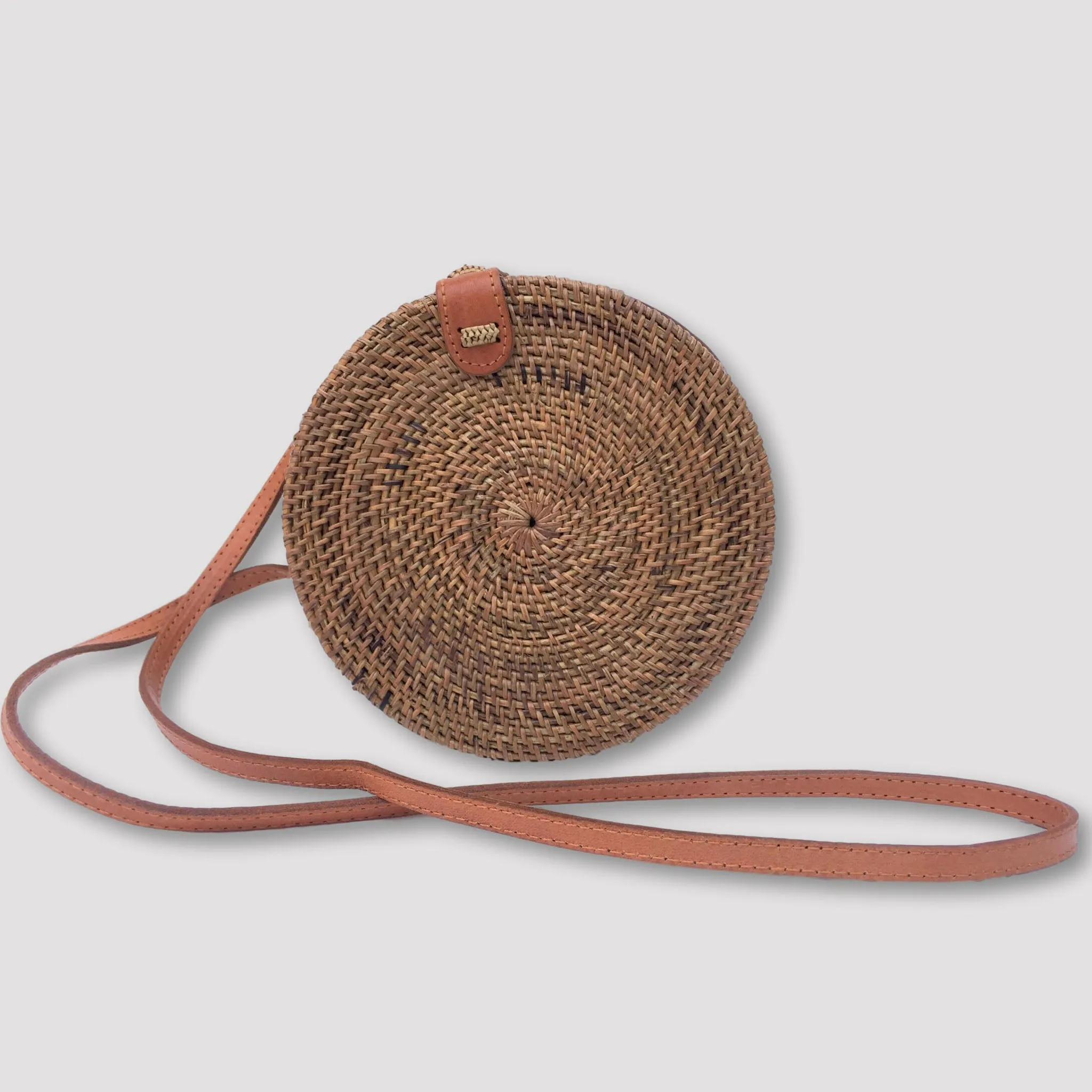 Hand Woven Rattan Bag with Batik Lining