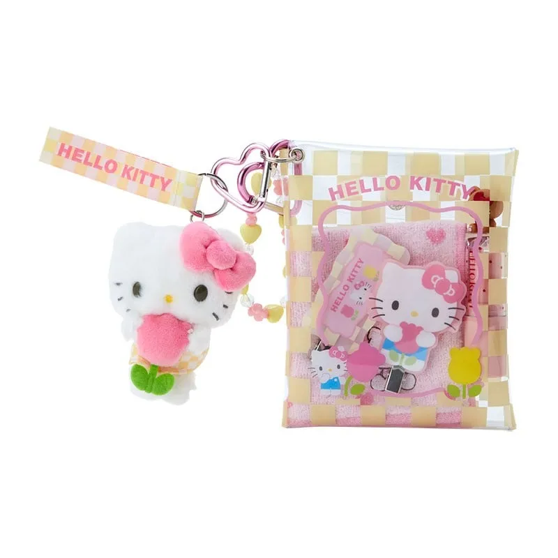 Hello Kitty Clear Snap Mini Pouch (Pastel Check Series)