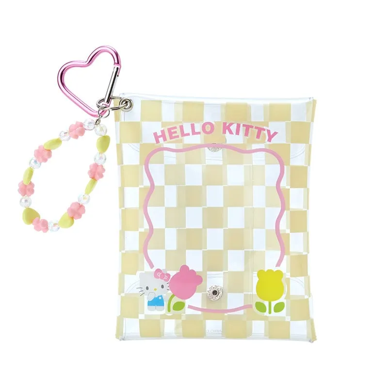 Hello Kitty Clear Snap Mini Pouch (Pastel Check Series)