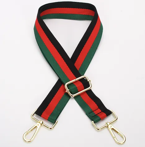 Hi Ho & Co Black/Red/Green Gold Bag Strap