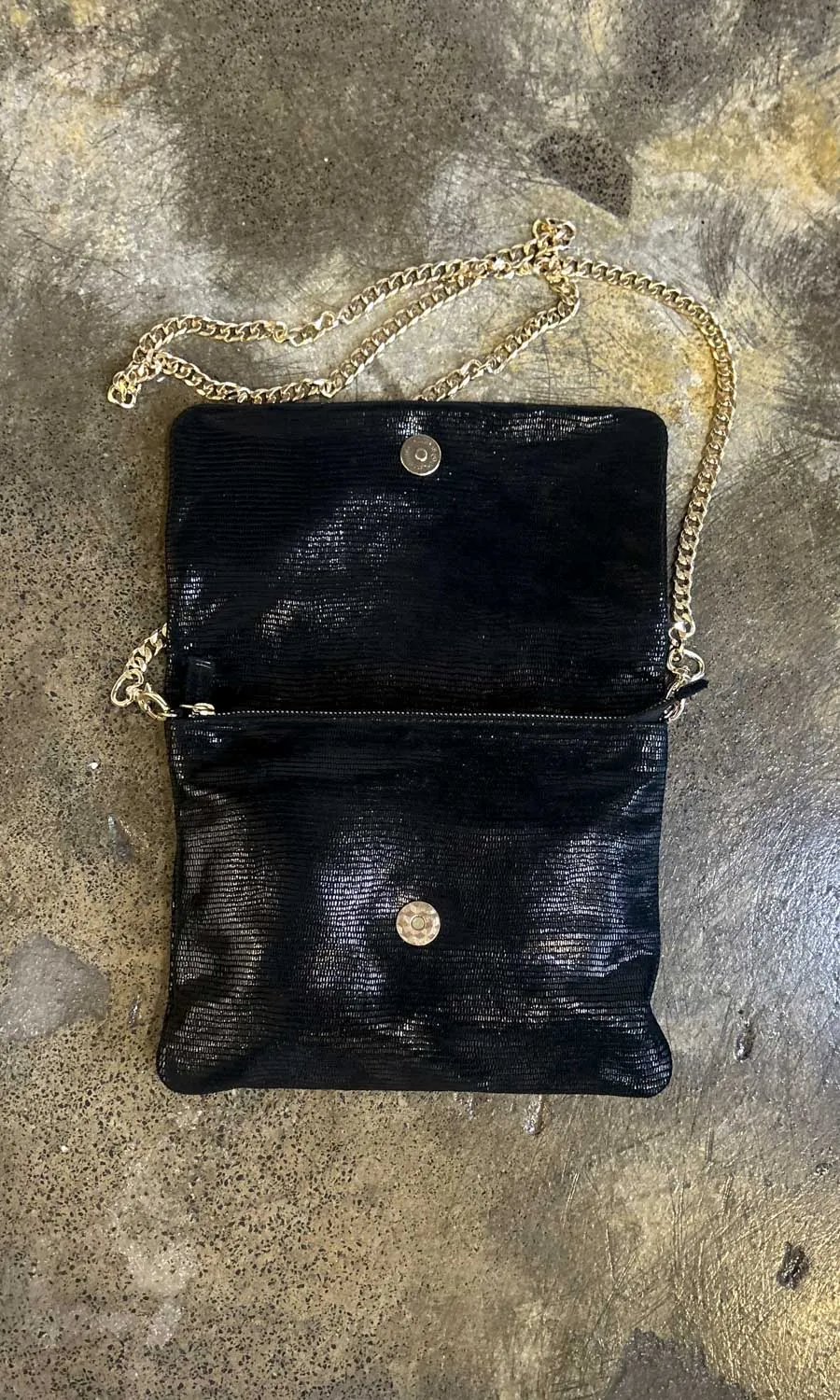 hoss Black  Glomesh Leather Emily Bag