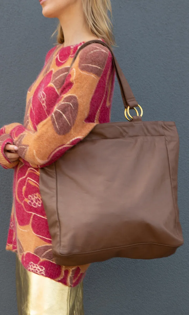 HOSS Tobacco Leather Tote