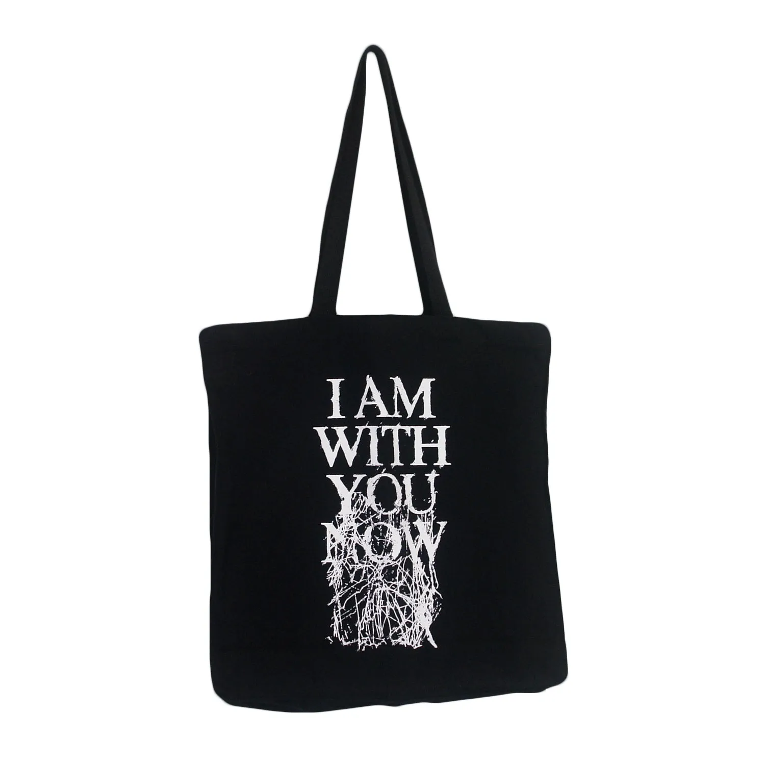 I Am With You Now Black - Tote