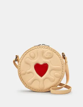 Jammie Dodger Biscuit Leather Cross Body Bag