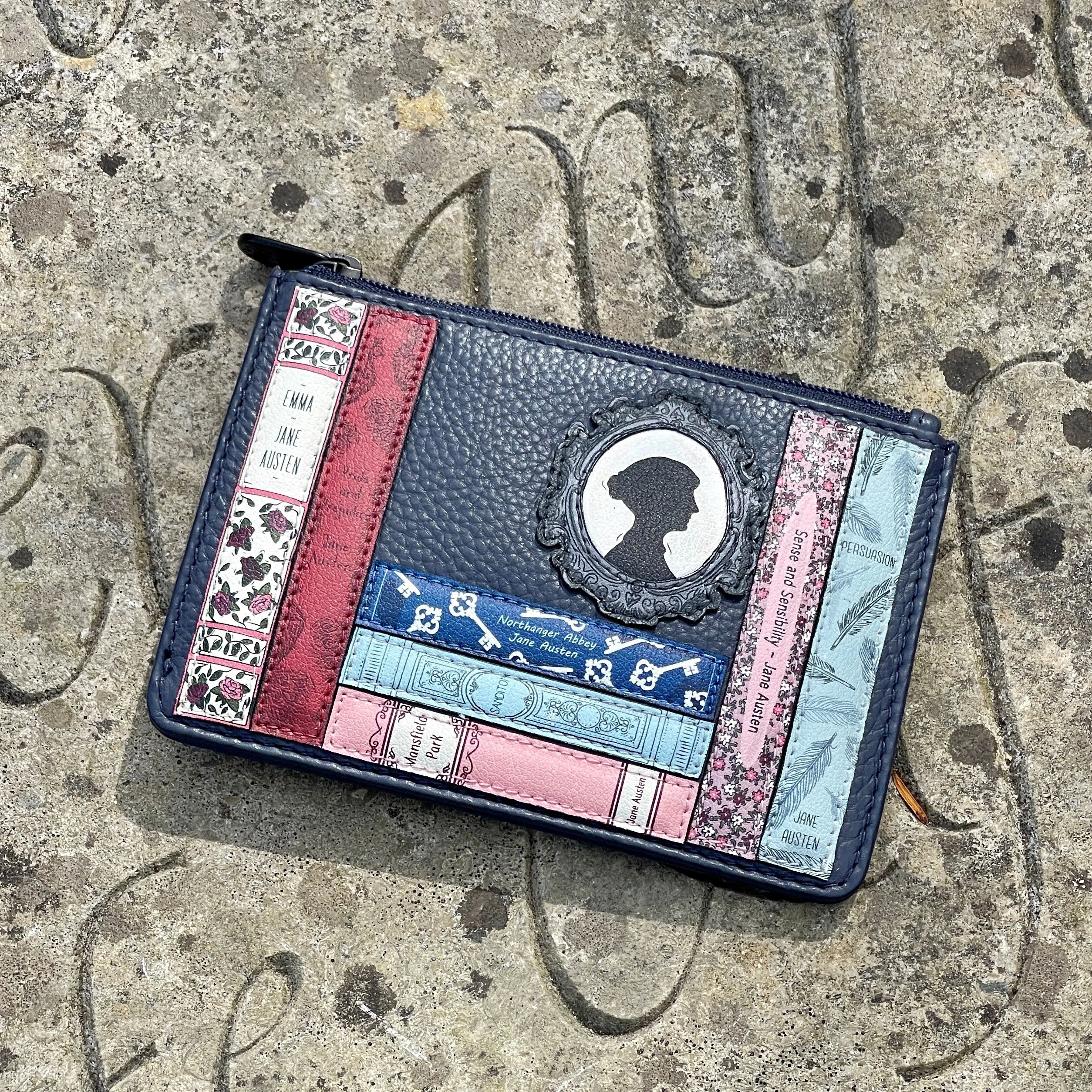 Jane Austen Bookworm Leather Coin Purse