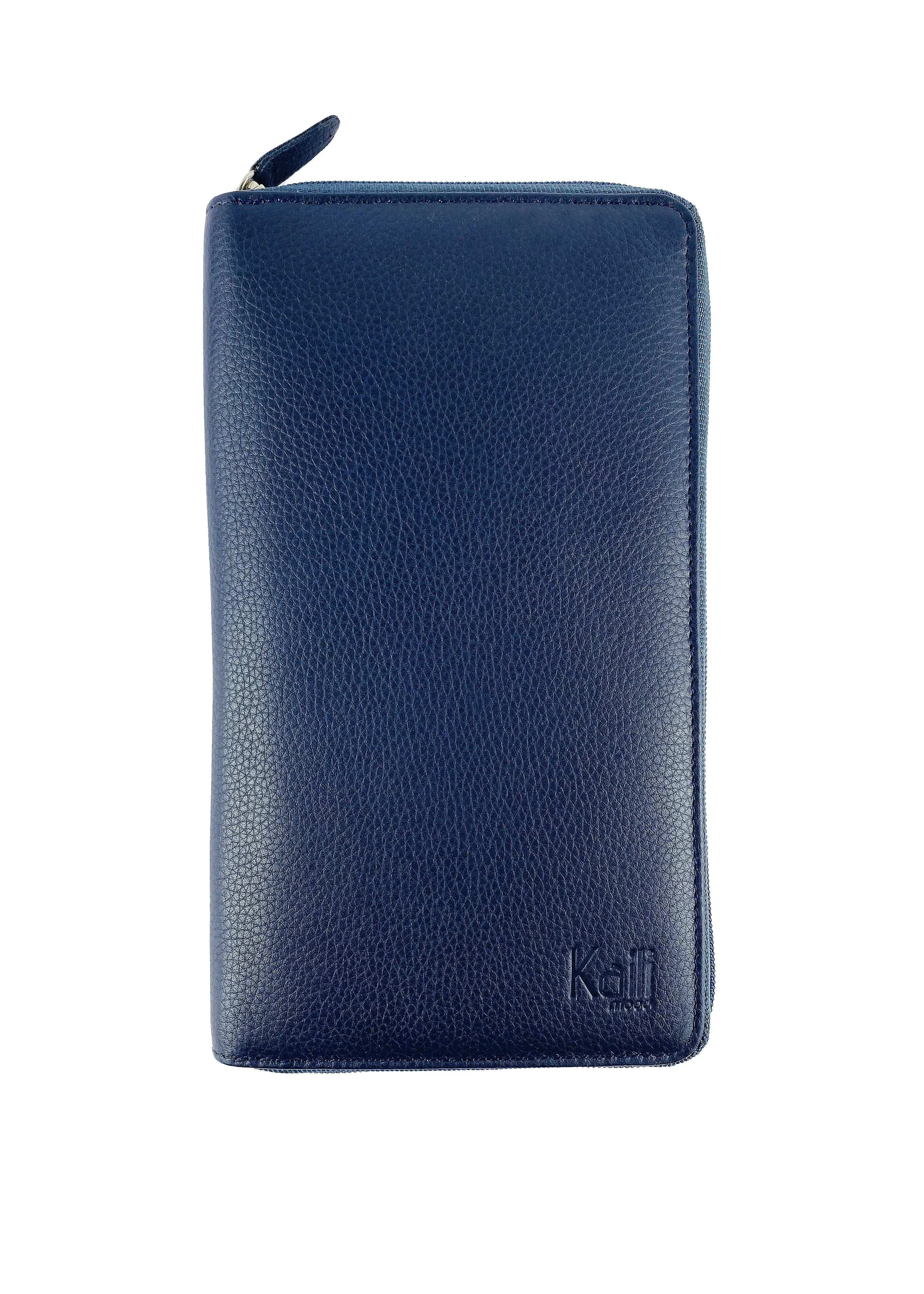 Kaili Mood Leather Travel Wallet Midnight Blue