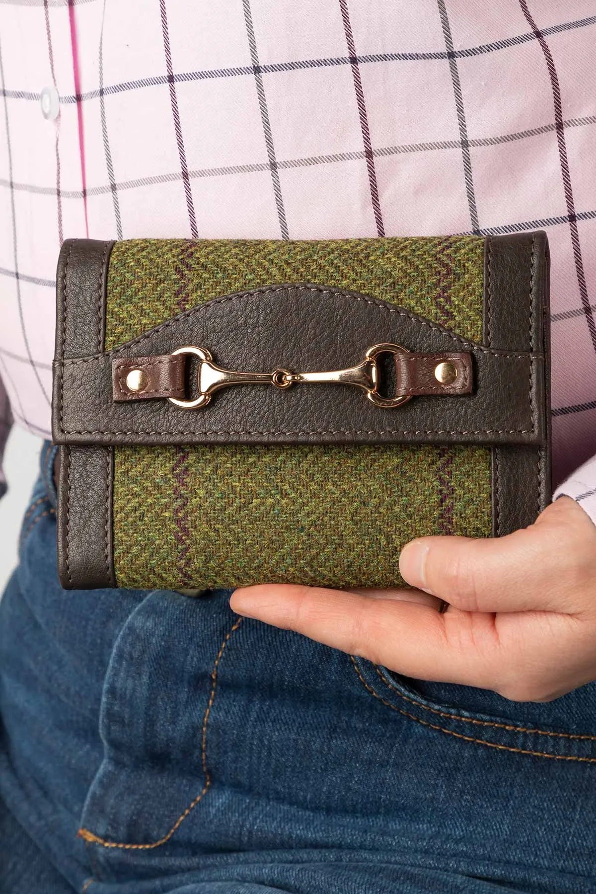 Ladies Tweed Trifold Purse - Helmsley