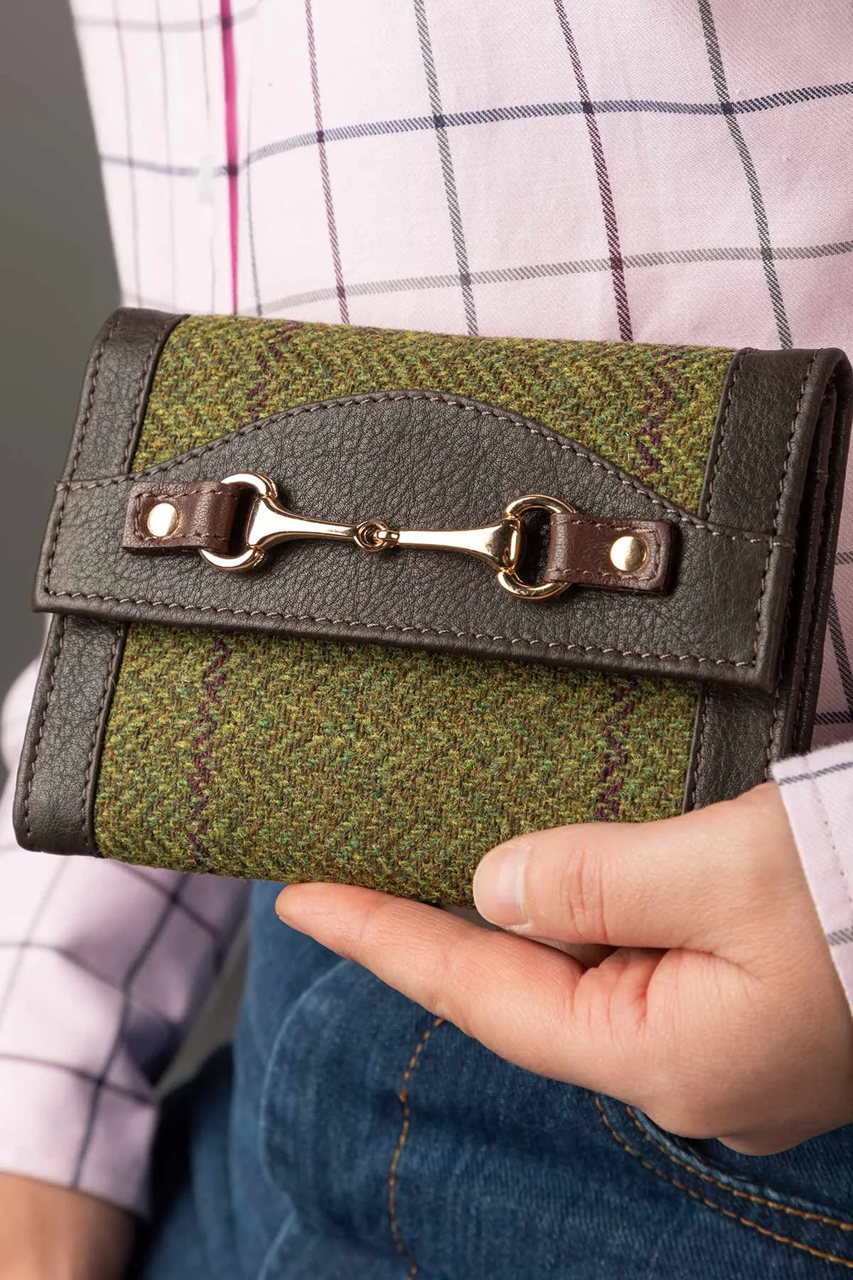 Ladies Tweed Trifold Purse - Helmsley