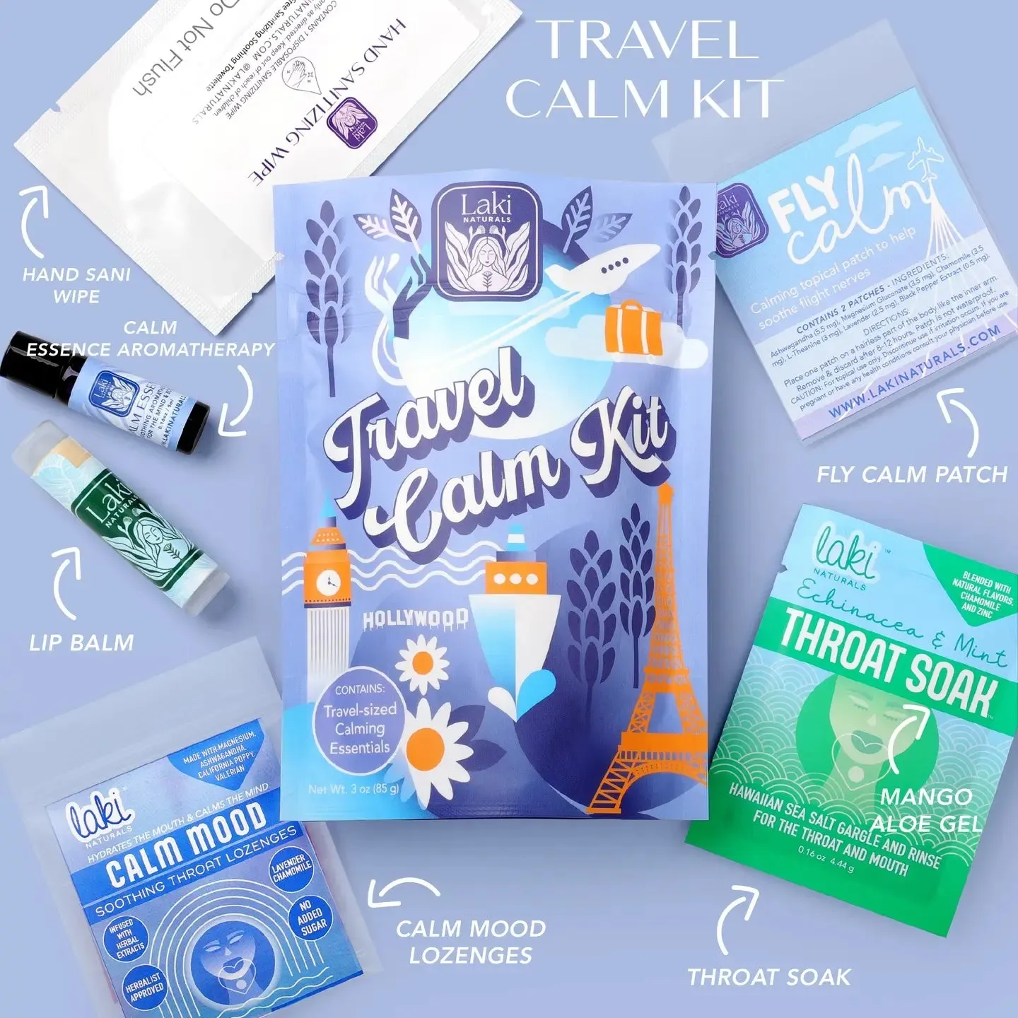 Laki Naturals Travel Calm Soothing Kit