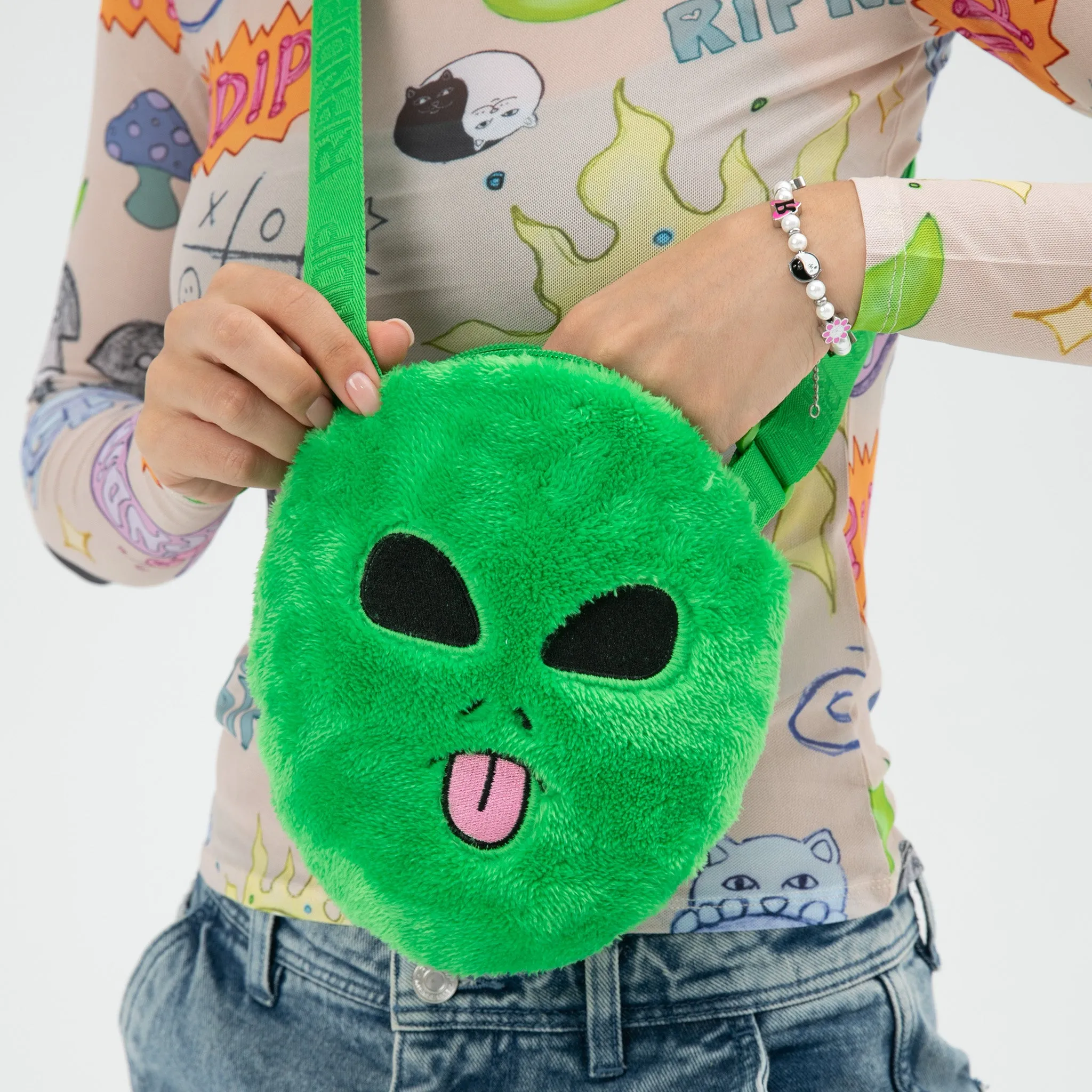 Lord Alien Sherpa Crossbody Bag (Green)