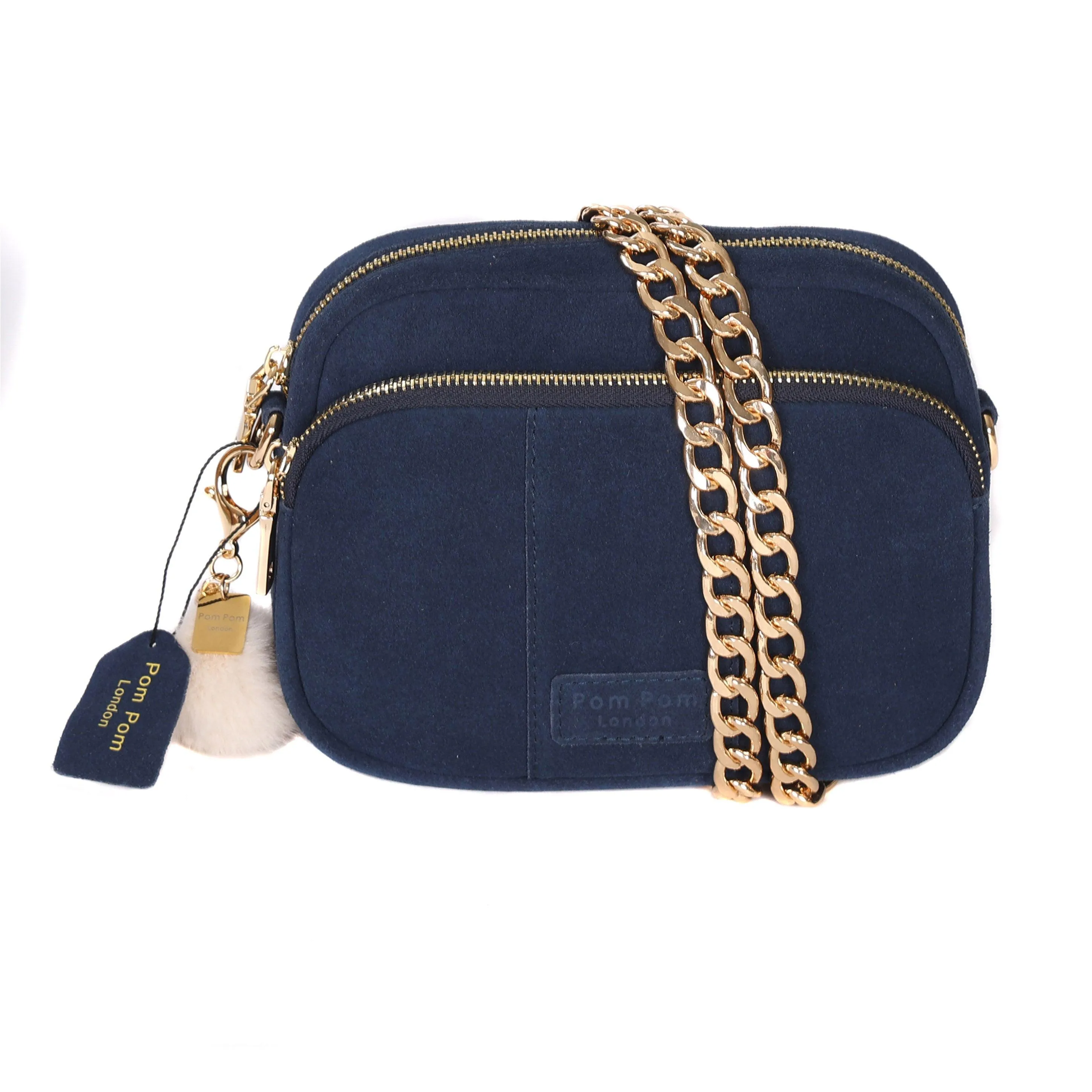 Mayfair Suede Bag Navy & Accessories