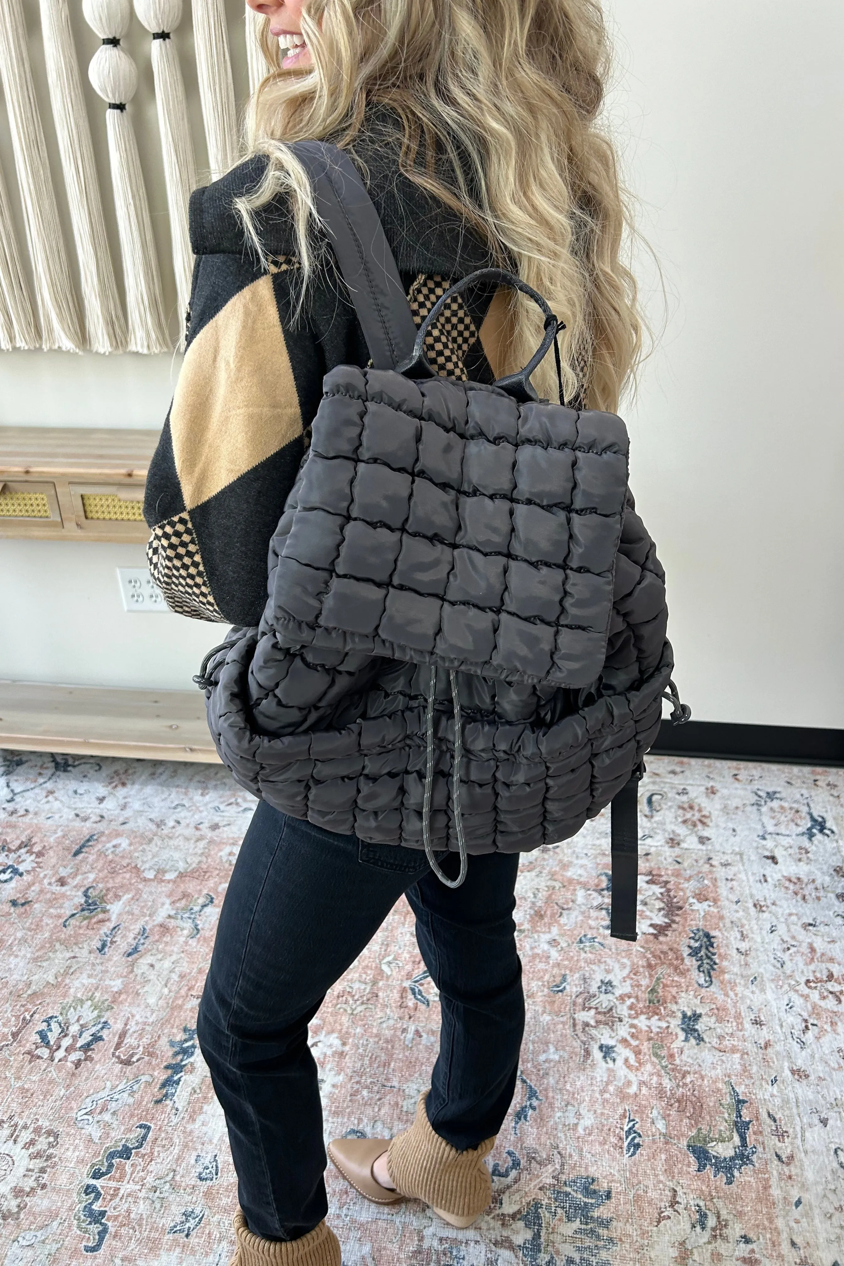 Meringue Quilted Backpack