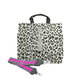 Monogram Stripe Leopard North South Bag