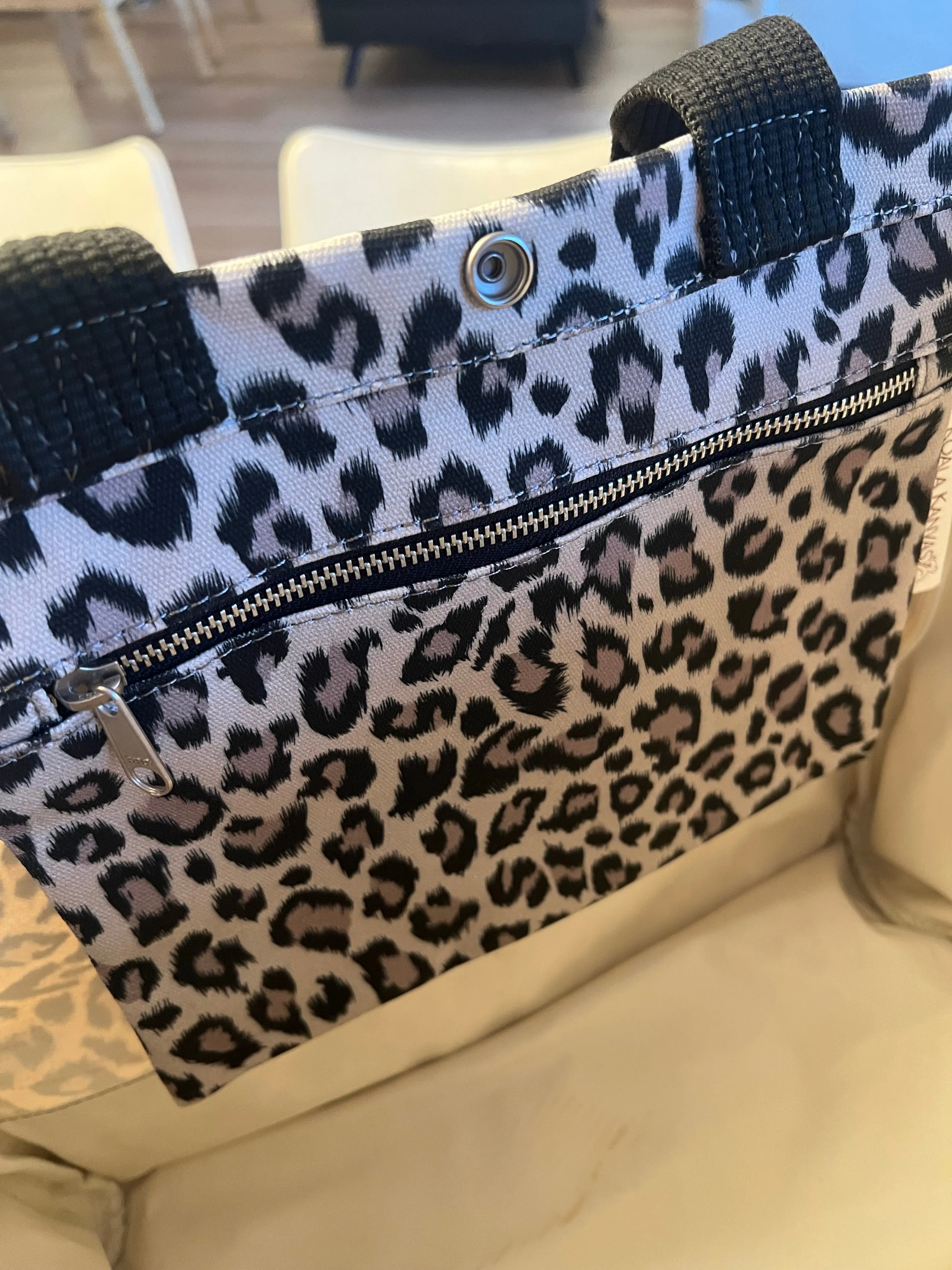 Monogram Stripe Leopard North South Bag