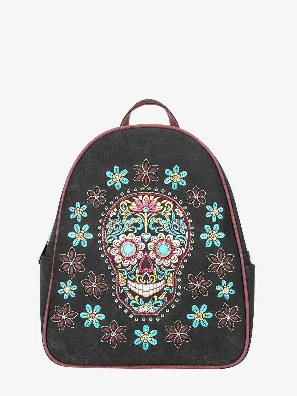 Montana West Embroidered Sugar Skull Collection Backpack