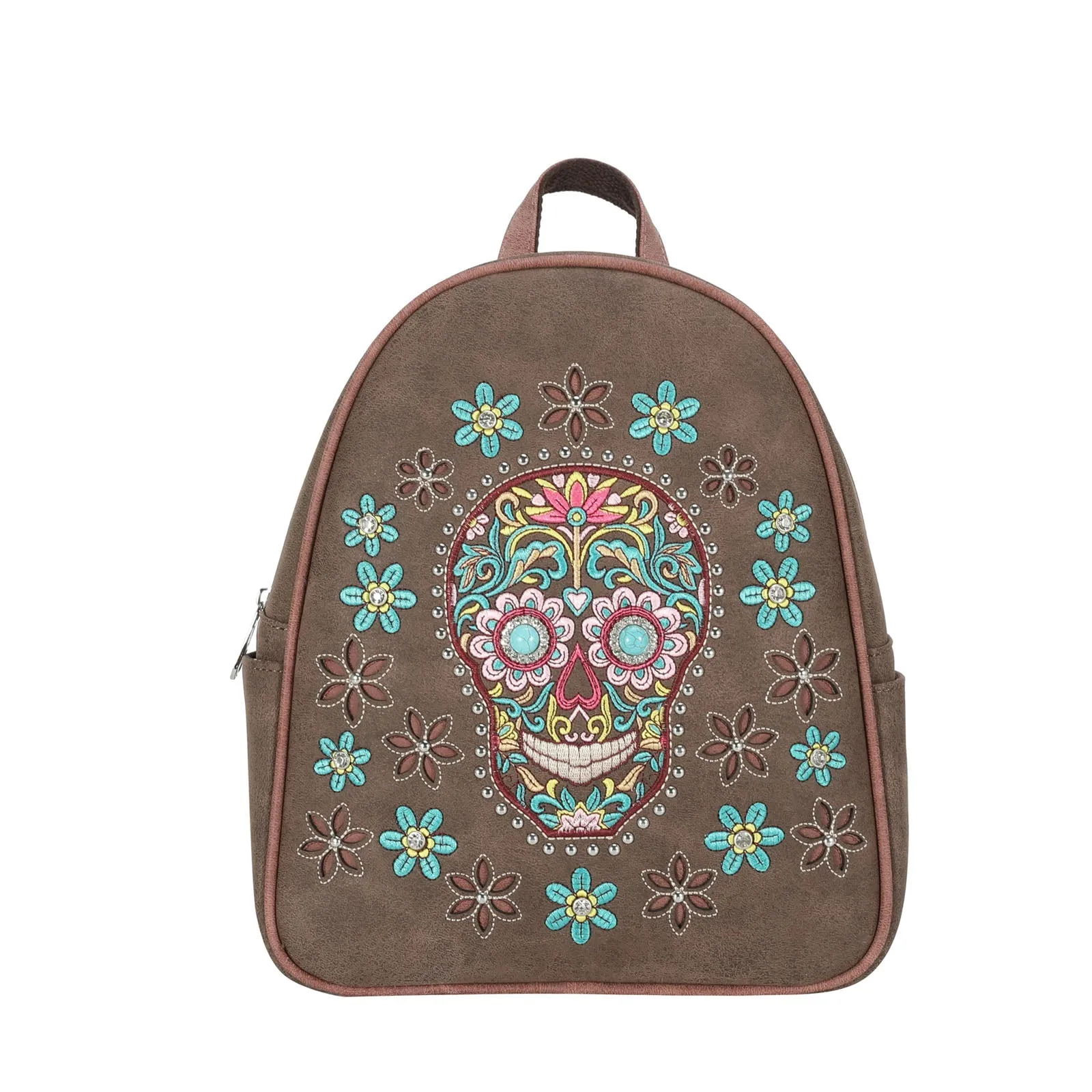 Montana West Embroidered Sugar Skull Collection Backpack