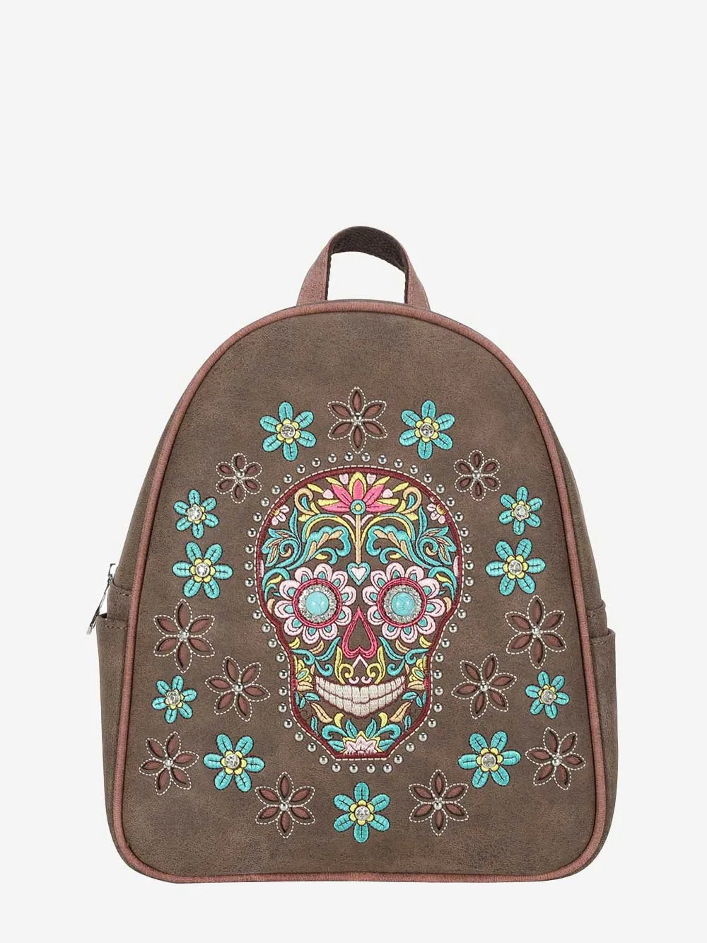 Montana West Embroidered Sugar Skull Collection Backpack