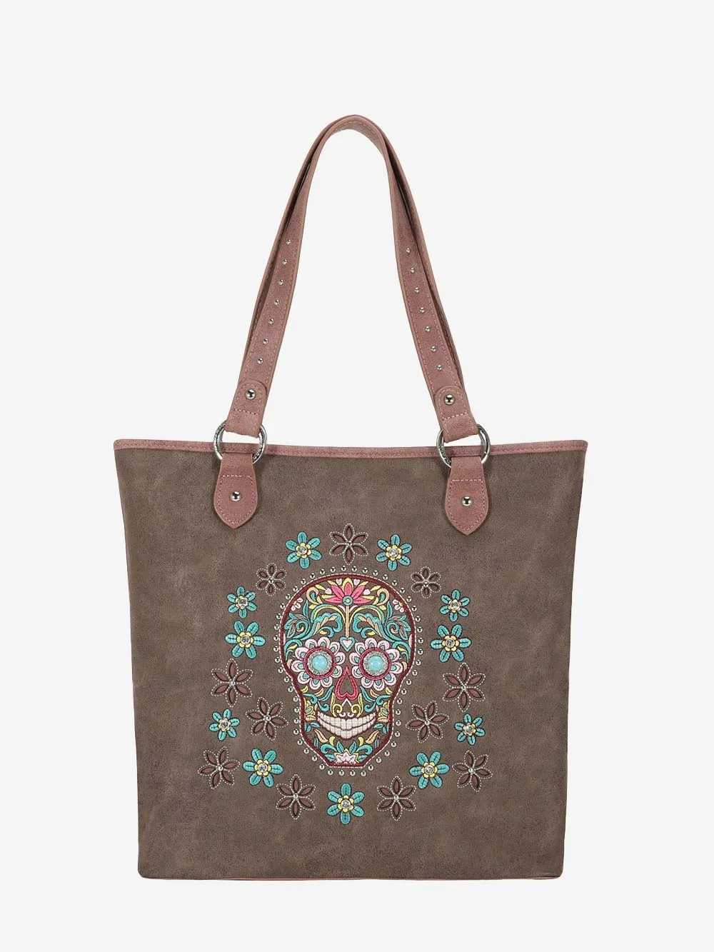 Montana West Embroidered Sugar Skull Concealed Carry Tote